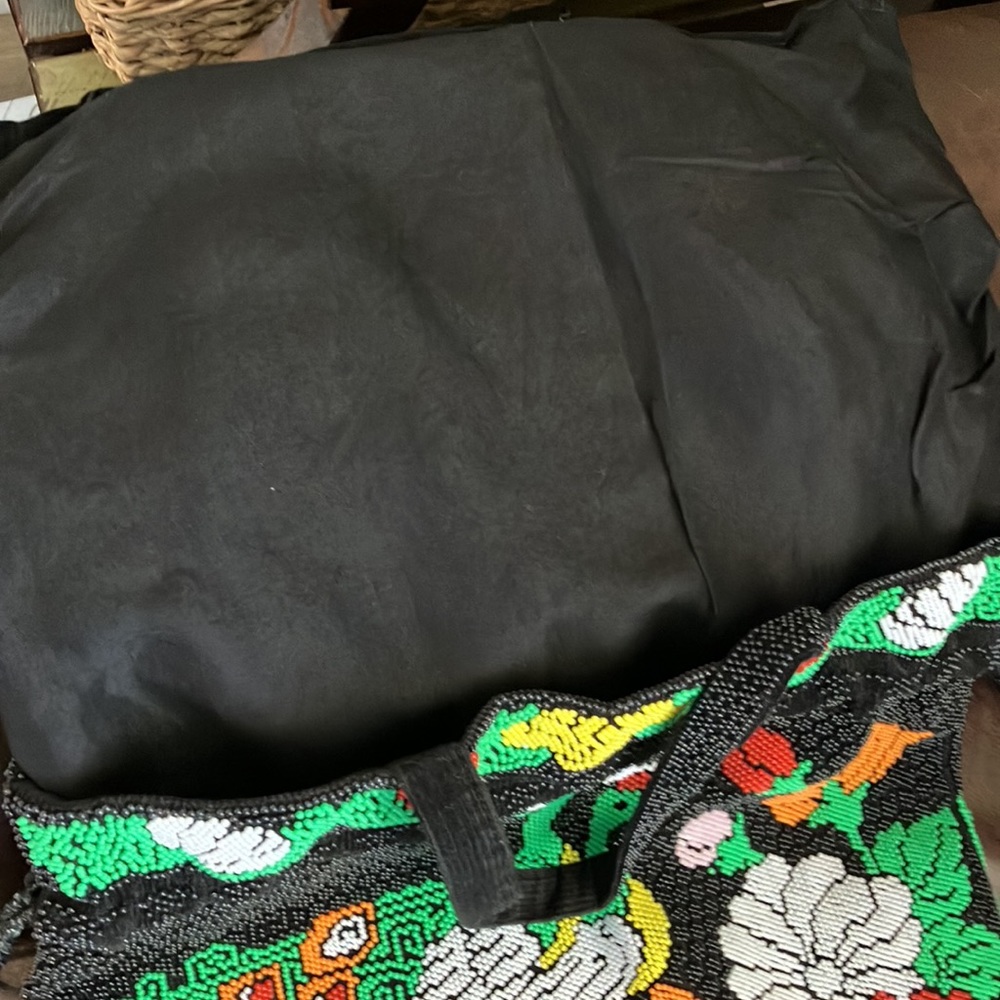 Peacock Seed Beaded Bucket Draw String Closure Be… - image 3